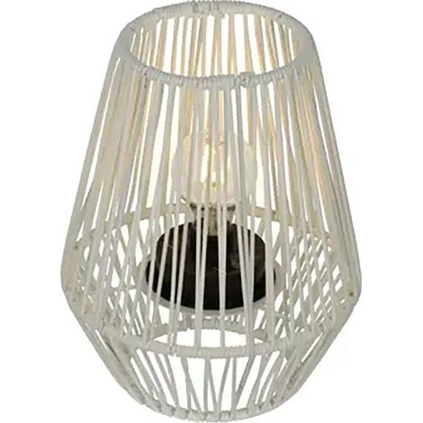 Lanterne solaire blanche avec lumière LED, 22 x 25 cm