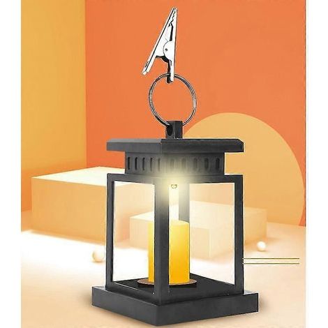 Lanternes solaires d'extérieur à suspendre (lot de 1), étanches, à énergie solaire, pour patio, jardin, terrasse, jardin, Noël, bougies décoratives, lanternes pour parasol, poteau, arbre (1/5)