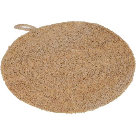 FOMIYES Feuille Vapeur Lavable en Luffa Double Couche 20 Cm Tapis Cuisson Vapeur Rond en Fibre Végétale pour Petits Pains et Légumes Maison Cuisine'-'-