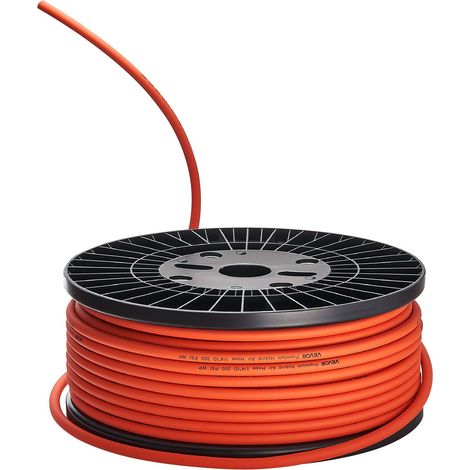 Tuyau d'air comprimé 6,35 mm x 76,2 m, hybride, 300 PSI, résistant aux plis, construction triple couche, flexible par tous temps, pour projets auto et bricolage (sans raccords). (1/5)