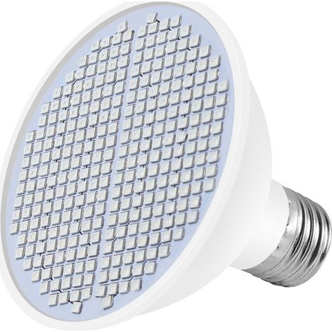 Ampoule LED de croissance pour plantes d'intérieur, spectre rouge et bleu, 200 LED, culot E27, lampe de croissance pour semis, plantes succulentes hydroponiques, fleurs et légumes en serre (85-265V) (1/5)