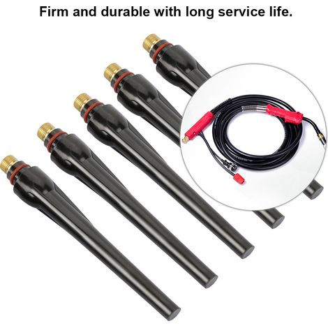 Lot de 5 capuchons arrière de torche de soudage 57Y02 (longs) pour torche de soudage TIG WP-17/18/26