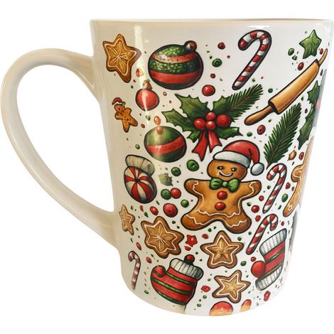 Mug conique pain dépices de Noël