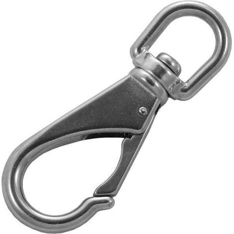 Mosquetón de liberación rápida de 120 mm, acero inoxidable A4 / AISI 316