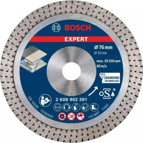 Disco diamantato Bosch expert hard ceramic taglio senza schegge 76 mm