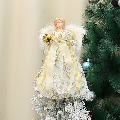 Décoration de sapin de Noël, figurine d'ange, décorations de Noël, ornement de sapin de Noël, fournitures de fête de Noël, 30 cm (1/5)