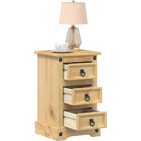Nachttisch Corona 35x32,5x58 cm Massivholz Kiefer