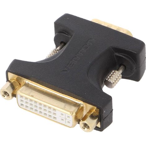Adaptateur DVI-I femelle vers D-Sub male HD noir