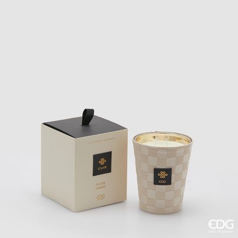 EDG Candela Profumata Cuir Black Forest 360 gr H 12 cm