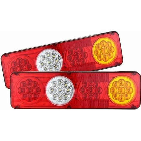 Ulisem 2pcs feu arrière de remorque, 36pcs feu de remorque LED éclairage de rampe LED étanche remorque feu arrière de voiture feu stop feu stop 24V- (1/4)
