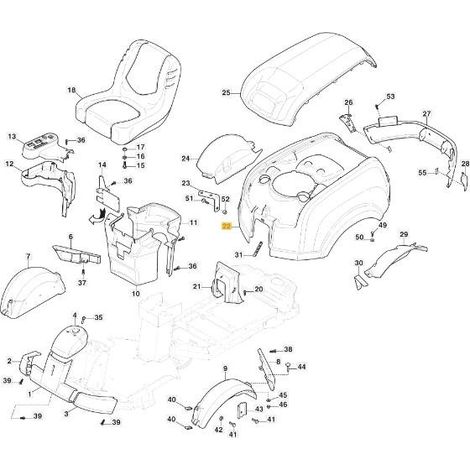 MOTORHAUBE PCH ROT RAL3003 CG ORIGINAL STIGA - 337076806/0