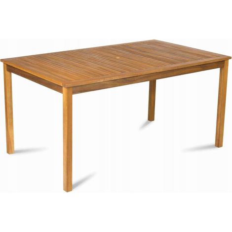 Fieldmann Table de jardin bois d'acacia brun 150x90 cm (1/3)