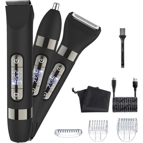 Men's 4-in-1 Dual Head IPX6 Washable USB-C Charge Intimate Trimmer4-in-1 Body & Intimate Trimmer Suitable for Male Care (1/5)