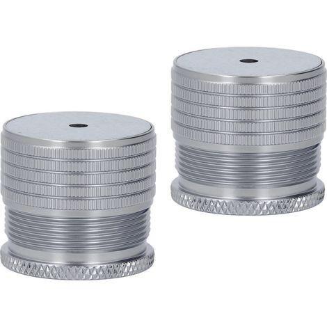 Lot de 2 rehausseurs de meubles réglables de 23 à 37 mm, supportant une charge de 50 à 500 kg, en alliage d'aluminium, pour lit, canapé ou table, gris sidéral. (1/5)