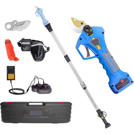 Sécateurs électriques Sécateur électrique sans balais, cisailles de jardin for arbres fruitiers, branches de bonsaï, batterie d'élagage sans fil Ciseaux électriques professionnels ( Size : Shears pole (1/5)