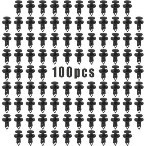 100 Pièces Rivet Clips Plastique Voiture, Clips Pare-Chocs Universels, Rivets Plastiques Fixation, Rivets Clips Plastique, Rivet Clips Plastique Voiture, Rivet Plastique Automobile (1/4)