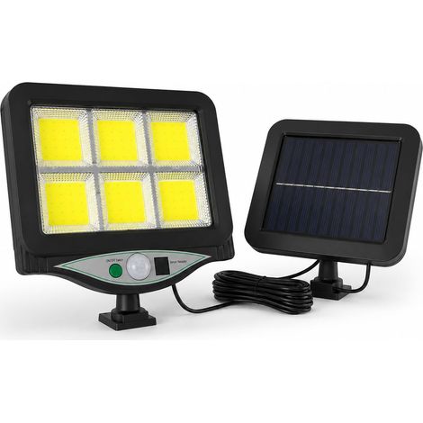 Lampe solaire d'extérieur avec capteur, ABS, spot LED avec panneau solaire pour jardin, garage et entrée (1/5)