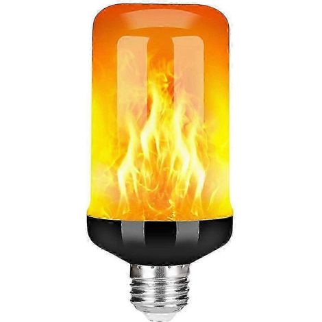 Ampoule LED effet flamme E27, ampoule décorative à effet flamme réaliste, lampe de décoration festive, noir-B (1/5)