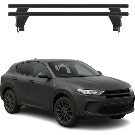 OMAC Dachträger Querträger Alu für Dodge Hornet 965 2023-2025 – Abschließbar – T-Nut – City-Crash-getestet – Max. 50 kg Schwarz (1/5)