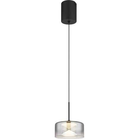 Globo - lampada a sospensione - BELINDA - nero - vetro - Ø 15cm -