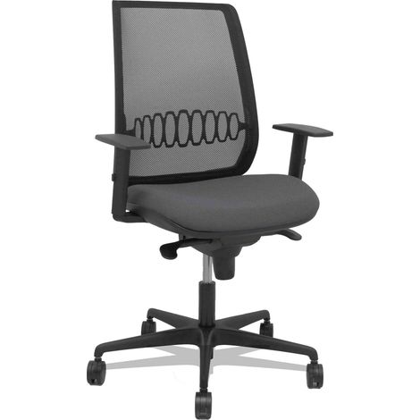 Silla Alares sincro malla negra bali gris oscuro brazo regulable