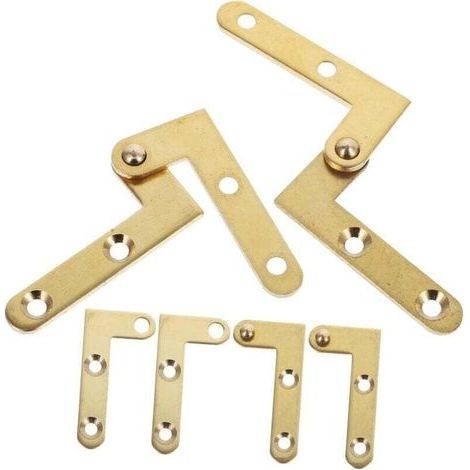 Charnières Pivotantes 360° Lot de 4 Pièces pour Portes Intérieures Acier Inoxydable Montage Facile - (1/5)