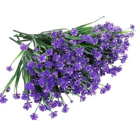 5Pcs Plante Artificielle 7 Broches Printemps Herbe gypsophile Bouquet décoration pour intérieur extérieur Suspendu jardinière (1/5)