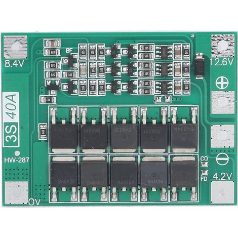 Carte de protection de batterie 3S 40A, module de charge équilibré pour cellules lithium 18650, 12,6 V – 13,6 V (1/5)