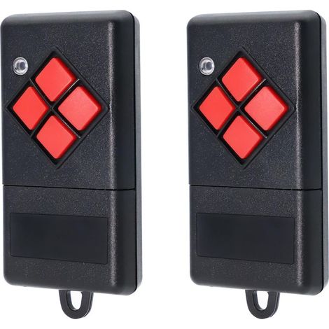 CYRILL –Lot de 2 télécommandes sans fil pour porte de garage - Compatible avec émetteur portatif Dicket MAHS40-01, MAHS40-04, 4 boutons, bouton rouge (1/5)