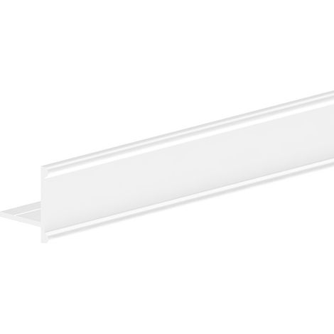 Slid'Up By Mantion – Profil bas en T pour porte 18 mm max – Longueur 1,8 m – Aluminium anodisé blanc RAL 9016 – Fixation discrète des panneaux (1/5)