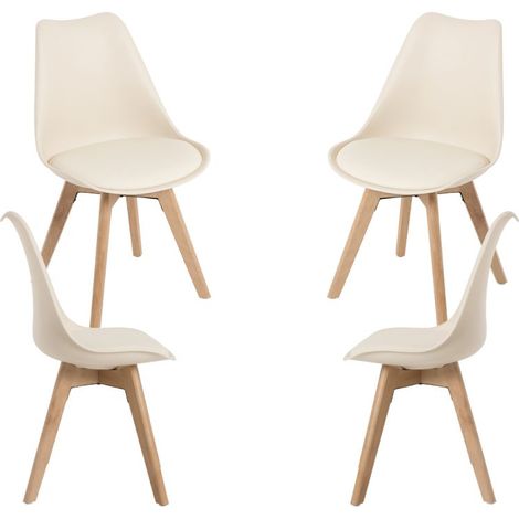 Packs Sillas Comedor - Pack 4 Sillas Synk Basic - Crema