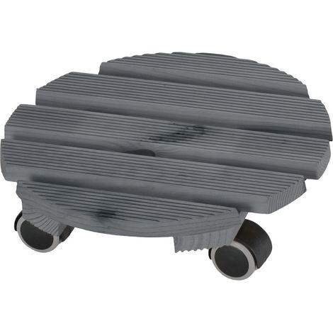 Pfl.-Roller Lounge Ø30cm anthrazit geb,Park.-Rollen
