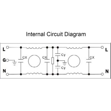 10-A-EMI-Filter, Störungsunterdrückung, 35-mm-Schienenmontage, einphasiger 125-V-/250-V-Filter (1/5)
