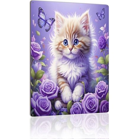 Plaque en Métal Rétro Art Décor pour Maison, Salon et Jardin, Design Artistique et Original, Parfaite pour un Ambiance Vintage Chic 30x20 cm. (1/5)