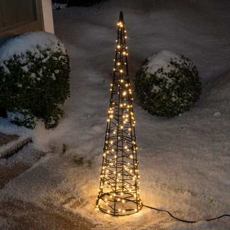 esotec Solar Weihnachtspyramide Weihnachtsdeko Metallgestell Lichterkette 103409 (1/5)