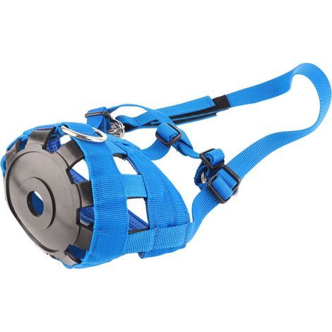 Muselière de pâturage confort pour cheval, doublée en nylon résistant type gaufré, équipement d'équitation avec attache rapide Velcro et licol (1/5)