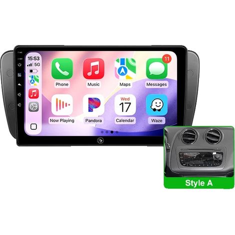 Reproductor multimedia para coche, control por gestos, sistema de navegación, compatible con SEAT Ibiza 6j 2009 - 2013 inalámbrico, G5 4G 64GB (1/2)