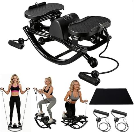 Stepper Domicile Forme U VéLo exercice Silencieux éCran LCD Bandes RéSistance Tapis Sol EntraîNement Jambes Bras Fessiers Domicile (1/5)