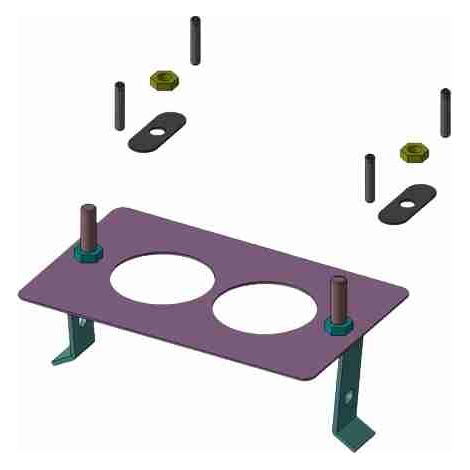 6IONZ Piastra Di Base Con Zanche Per Ion 4 -6 Ditec 6ionz Entrematic Ricambio Garanzia