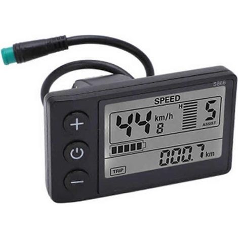 Wasserdichtes LCD-Display (24 V, 36 V, 48 V, 60 V) S866 Controller-Panel-Armaturenbrett für Elektrofahrräder und Elektroroller (5-polig) (1/5)