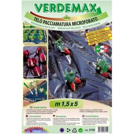 VERDEMAX - TELO PACCIAMATURA IN PE MICROFORATO 1,5X5M