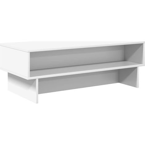 Table basse Blanc 100 x 46 x 35 cm Bois d'ingénierie