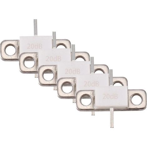 Lot de 5 atténuateurs à bride 20 dB 100 W, RFP 100 W 20 dB, DC-3 GHz, 50 ohms, faible ROS, haute puissance (1/5)