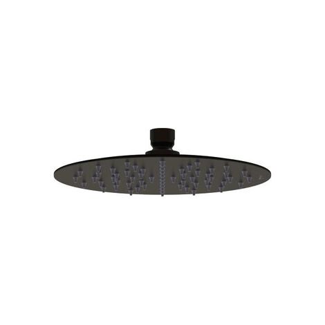 Tête de douche noir RAL 9004 anticalcaire Ø200mm