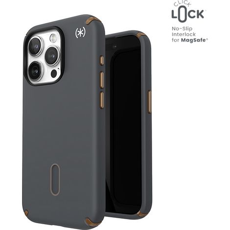Speck Presidio2 Pro ClickLock & MagSafe - iPhone 15 Pro Hülle (Anthrazitgrau / Cool Bronze) (1/5)