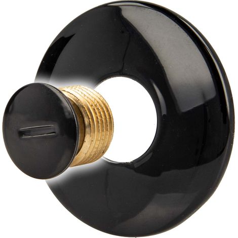 tecuro Verschluss - Stopfen AG G 1/2 Zoll, mit Rosette - Messing schwarz (1/5)