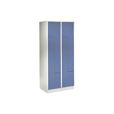 Taquilla en Z München  2 secciones  A 800 mm  puertas en azul