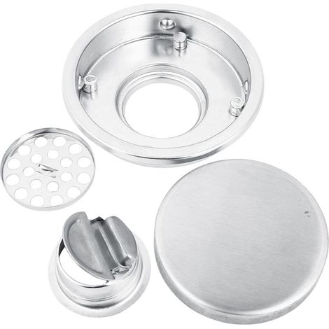 Asixxsix Scolapiatti rotondo in acciaio inox, adatto per casa, bagno e cucina, resistente agli odori, drenaggio rapido, previene l'intasamento da capelli