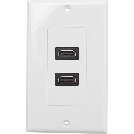 Plaque prise murale 2 prises HDMI 1080P coupleur couverture chaude (1/5)