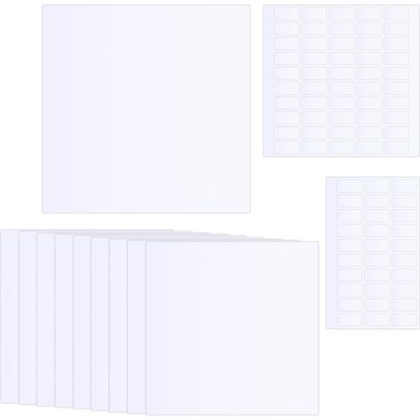 10 Feuilles Cache Trou Mural Blanc 22,3 cm Plaque Platine Carrée En Plastique Avec 80 Autocollants Double Face Pour Plafonds Ou Murs (1/5)